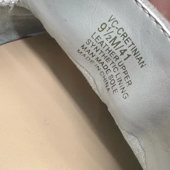 Vince Camuto Cretinian Micro Stud Academia Light Gray Suede Loafers 9.5 - Picture 5 of 5